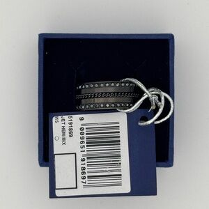 Swarovski Black Jewelry Ring with Multi-Band Design